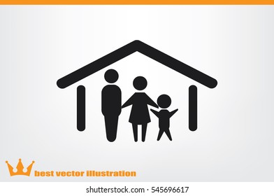 family and home vector icon