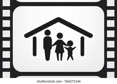 family and home vector icon