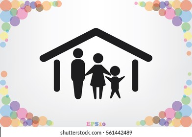 family and home vector icon
