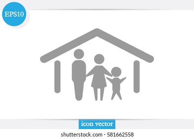 family and home vector icon.