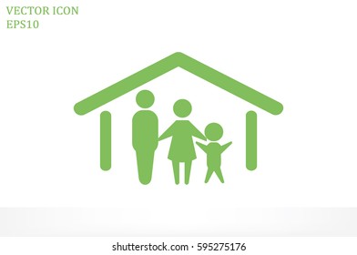 family and home vector icon.