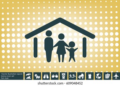 family and home vector icon