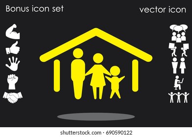 family and home vector icon