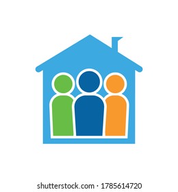 Family and home vector logo. Stock illustration