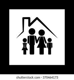family and house icon