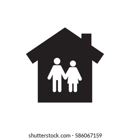 family house icon illustration isolated vector sign symbol