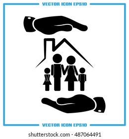 Family House Icon Vector