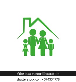 Family House Icon Vector Illustration Eps10