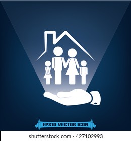 Family house icon vector illustration eps10