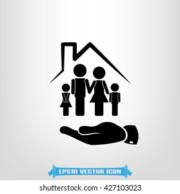 Family house icon vector illustration