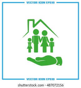 Family house icon vector illustration