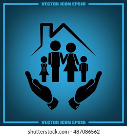 Family House icon vector illustration eps10.