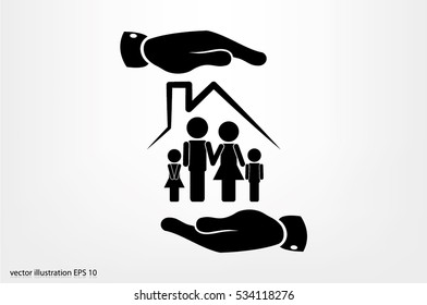 Family House Icon Vector Illustration Eps10