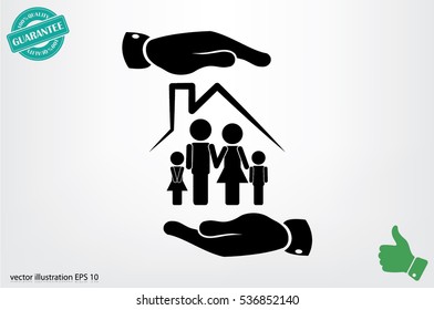 Family House Icon Vector Illustration Eps10.