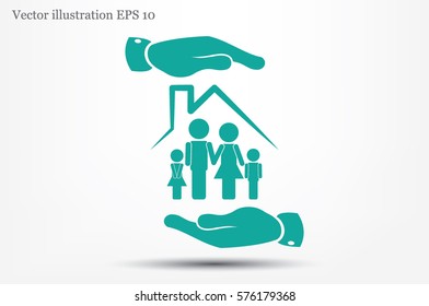 Family House icon vector illustration eps10.