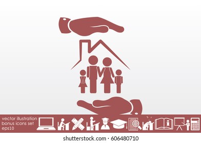 Family House icon vector illustration eps10.