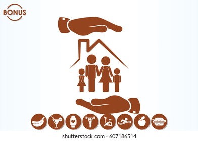 Family House icon vector illustration eps10.