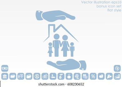 Family House icon vector illustration eps10.