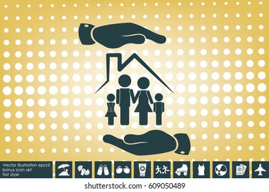 Family House icon vector illustration eps10.