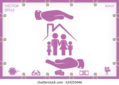 Family House icon vector illustration eps10.