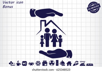 Family House icon vector illustration eps10.