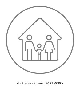 Family House Line Icon.