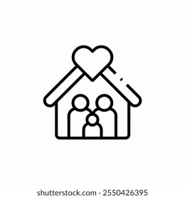 Familie Haus Liebe Symbol Vektor