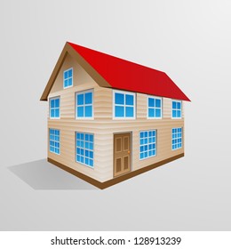 family house in perspective