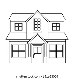 Pencil Sketch House Drawn By Hand Stock Vector (Royalty Free ...