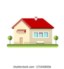 Family House Symbol - Building Vector Icon Isolated