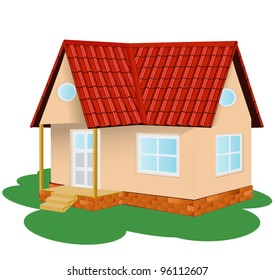 Family house, vector illustration .