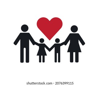 Family Human Figure Logo Template Illustration Design, vector.