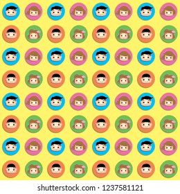 Family icon background pattern seamless