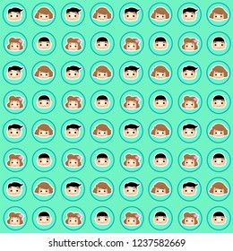Family icon background pattern seamless