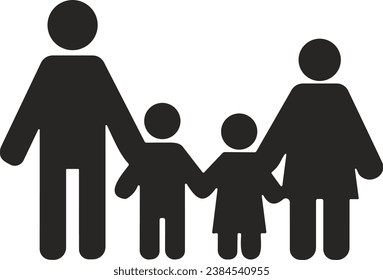 family Icon |  Family Icon with child vector |