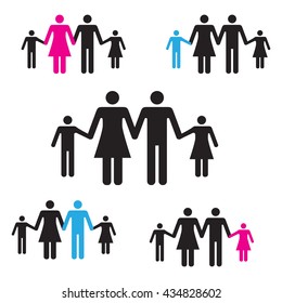 Family icon design, isolated on white background, vector illustration.