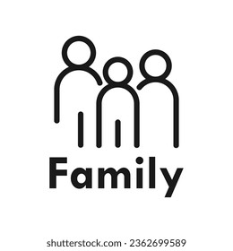 Family icon design template illustration
