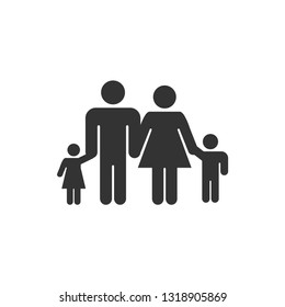 Family Icon Vector Isolated Family Silhouette Stock Vector (Royalty ...