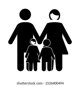 Family icon design. Family icon in trendy flat style design. Vector illustration.