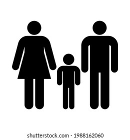 Family icon. Father, mother, child. Vector illustration.