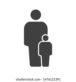 Family icon. Father and son. Vector on a white background.