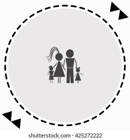 Family icon Flat Design. Isolated Illustration.