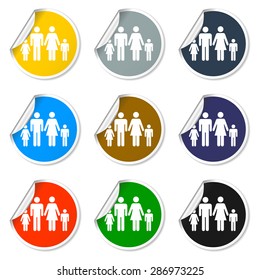 family icon. Flat design style eps 10