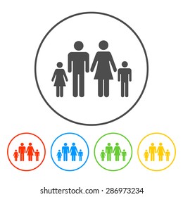 family icon. Flat design style eps 10