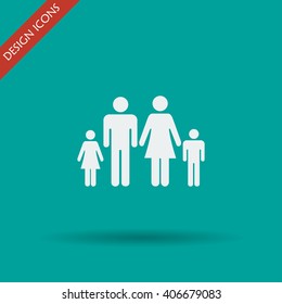 family icon. Flat design style eps 10