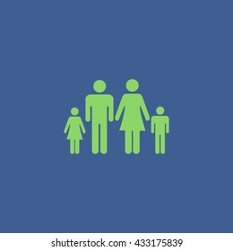 family icon. Flat design style eps 10