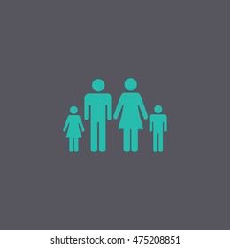 family icon. Flat design style eps 10