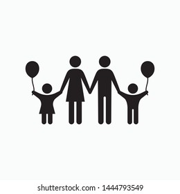 Family icon. flat illustration of family vector icon for web