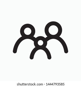 Family icon. flat illustration of family vector icon for web