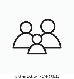 Family icon. flat illustration of family vector icon for web